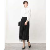 チュールサテンプリーツスカート/洗える | OFUON | 詳細画像46 