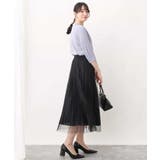 チュールサテンプリーツスカート/洗える | OFUON | 詳細画像9 