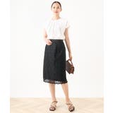 スパンコールレースタイトスカート/洗える | OFUON | 詳細画像17 