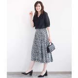 レトロフラワープリントスカート/洗える | OFUON | 詳細画像12 