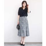 レトロフラワープリントスカート/洗える | OFUON | 詳細画像14 