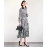 レトロフラワープリントスカート/洗える | OFUON | 詳細画像4 