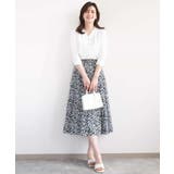 レトロフラワープリントスカート/洗える | OFUON | 詳細画像9 