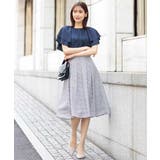 カラースクエアプリントタックスカート/洗える | OFUON | 詳細画像10