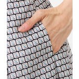 カラースクエアプリントタックスカート/洗える | OFUON | 詳細画像17