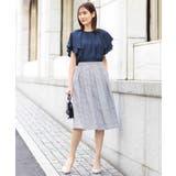 カラースクエアプリントタックスカート/洗える | OFUON | 詳細画像7