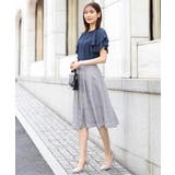 カラースクエアプリントタックスカート/洗える | OFUON | 詳細画像8