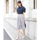 カラースクエアプリントタックスカート/洗える | OFUON | 詳細画像9