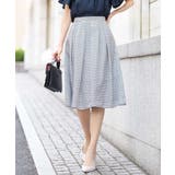 ブラック | カラースクエアプリントタックスカート/洗える | OFUON