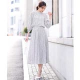 小花柄タックギャザースカート/洗える | OFUON | 詳細画像10 