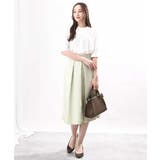 フロッキープリントタックスカート | OFUON | 詳細画像10 