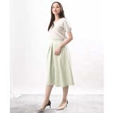 フロッキープリントタックスカート | OFUON | 詳細画像14 