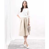 フロッキープリントタックスカート | OFUON | 詳細画像2 