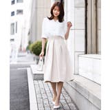 フロッキープリントタックスカート | OFUON | 詳細画像23 