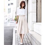 フロッキープリントタックスカート | OFUON | 詳細画像24 