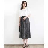モノトーンリーフ柄フレアースカート/洗える | OFUON | 詳細画像12 