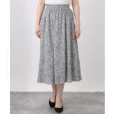 モノトーンリーフ柄フレアースカート/洗える | OFUON | 詳細画像15 