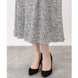 モノトーンリーフ柄フレアースカート/洗える | OFUON | 詳細画像19 