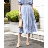 サテンプリーツ加工フレアースカート/洗える | OFUON | 詳細画像1 