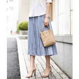 サテンプリーツ加工フレアースカート/洗える | OFUON | 詳細画像18 