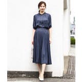 サテンプリーツ加工フレアースカート/洗える | OFUON | 詳細画像3 