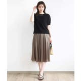 楊柳ラメタックギャザースカート/洗える | OFUON | 詳細画像4 