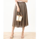 モカ | 楊柳ラメタックギャザースカート/洗える | OFUON