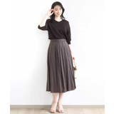 ドットジャガードフレアースカート/UVカット/洗える | OFUON | 詳細画像4 