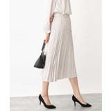 アイボリー | 幾何ドット柄プリーツスカート/洗える | OFUON