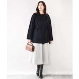 スムースリバー ノーカラーミドル丈コート | OFUON | 詳細画像15 