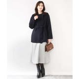 スムースリバー ノーカラーミドル丈コート | OFUON | 詳細画像16 