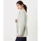 スムースリバー ノーカラーミドル丈コート | OFUON | 詳細画像19 