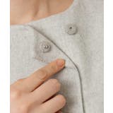 スムースリバー ノーカラーミドル丈コート | OFUON | 詳細画像26 