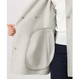 スムースリバー ノーカラーミドル丈コート | OFUON | 詳細画像27 