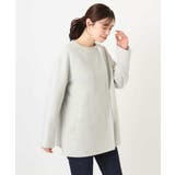 スムースリバー ノーカラーミドル丈コート | OFUON | 詳細画像29 