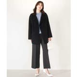 スムースリバー ノーカラーミドル丈コート | OFUON | 詳細画像4 