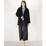 スムースリバー ノーカラーミドル丈コート | OFUON | 詳細画像5 