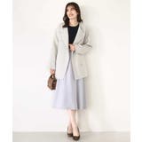 スムースリバー ノーカラーミドル丈コート | OFUON | 詳細画像8 