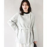 ライトグレー | スムースリバー ノーカラーミドル丈コート | OFUON