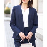 [セットアップ対応]チェック柄カラーレスジャケット/洗える | OFUON | 詳細画像1 