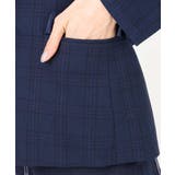 [セットアップ対応]チェック柄カラーレスジャケット/洗える | OFUON | 詳細画像10 