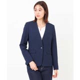 [セットアップ対応]チェック柄カラーレスジャケット/洗える | OFUON | 詳細画像5 