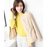 ナイロンストレッチノーカラーブルゾン/洗える/WEB限定サイズあり | OFUON | 詳細画像13 