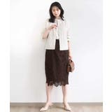 ナイロンストレッチノーカラーブルゾン/洗える/WEB限定サイズあり | OFUON | 詳細画像19 