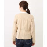 ナイロンストレッチノーカラーブルゾン/洗える/WEB限定サイズあり | OFUON | 詳細画像23 