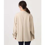 ショート丈ツイルトレンチコート/洗える/WEB限定サイズあり | OFUON | 詳細画像20 