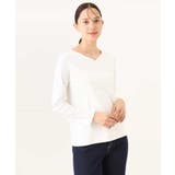 ハートネックコットンカットソー/洗える/WEB限定サイズあり | OFUON | 詳細画像23 