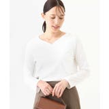 ハートネックコットンカットソー/洗える/WEB限定サイズあり | OFUON | 詳細画像9 