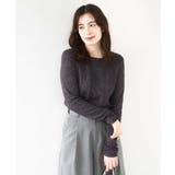 シャーリングデザインレースカットソー/洗える/WEB限定サイズあり | OFUON | 詳細画像1 