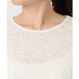 シャーリングデザインレースカットソー/洗える/WEB限定サイズあり | OFUON | 詳細画像20 